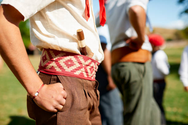 Close Up Of A Gaucho Belt And Knife Stock Photo - Download Image Now - Gaucho Festival, Agricultural Occupation, -