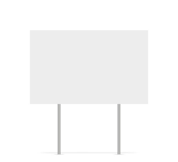 Yard sign vector isolated blank element. Copy space. Horizontal advertising banner. Mockup horizontal. Vector banner. Yard sign vector isolated blank element. Copy space. Horizontal advertising banner. Mockup horizontal. Vector banner. EPS 10 billboard stock illustrations
