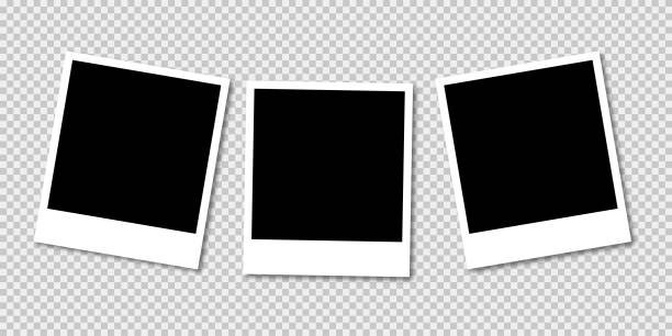istock Photo frame on transparent background in retro realistic design. Vector illustration. Mockup template. 1202455051