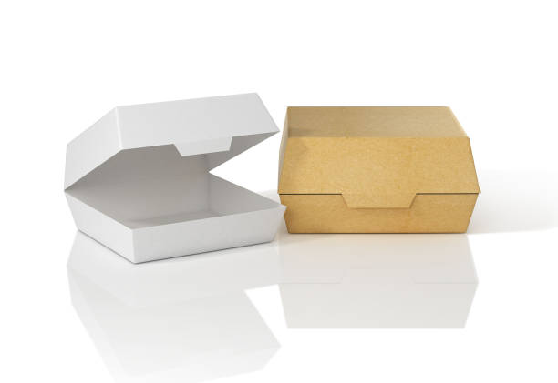 istock Food boxes, containers  for hamburger. 3D Illustration. 1202462164