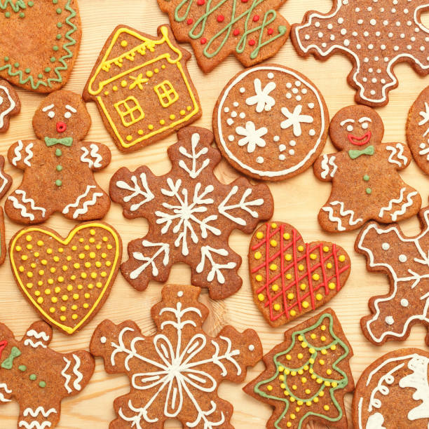 Background of Christmas cookies