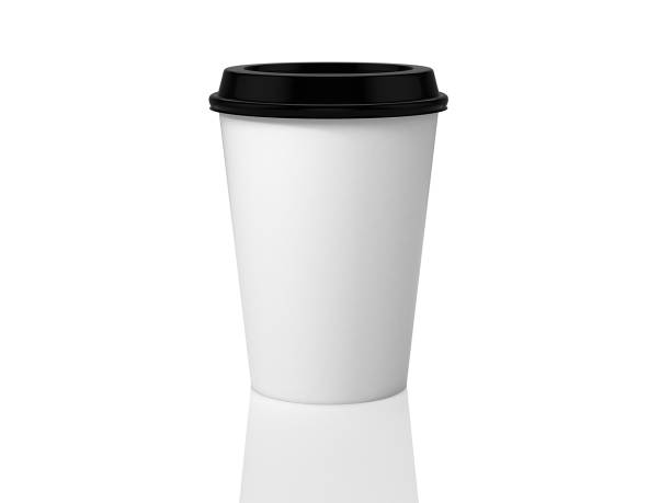 istock 3D Illustration Of White Paper Cup With Black Lid 1202464817