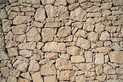 Masonry stone wall texture background limestone