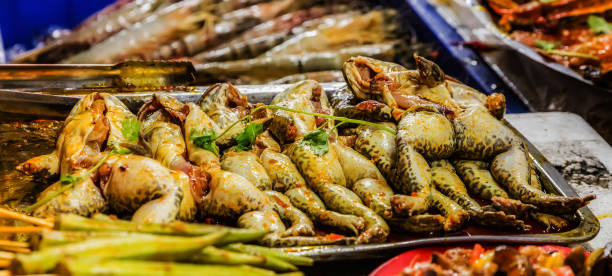istock Cooking french frog Food background 1202465986