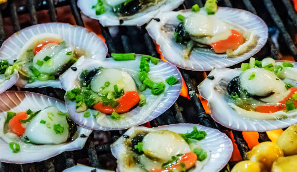 istock Cooking bbq mix mussel oyster 1202466394