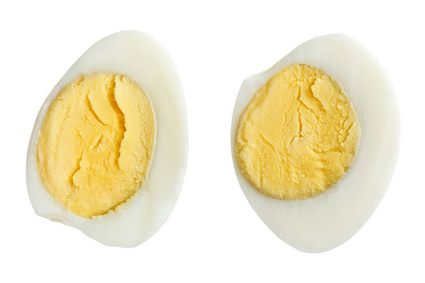 istock Two halves of boiled quail eggs 120246738