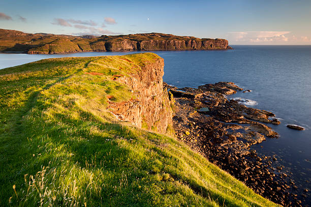 Higlands cliffs, Isle ok Sky, Scotland stock photo