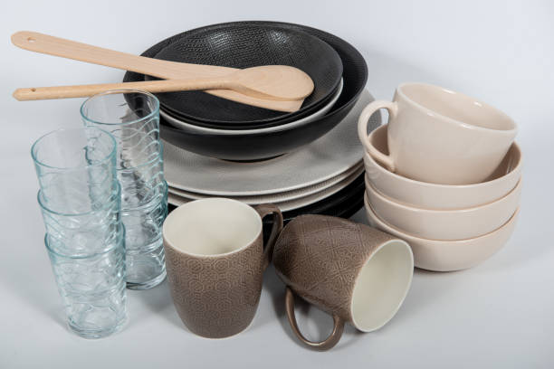 istock plates, bowls and cups on the table 1202470829