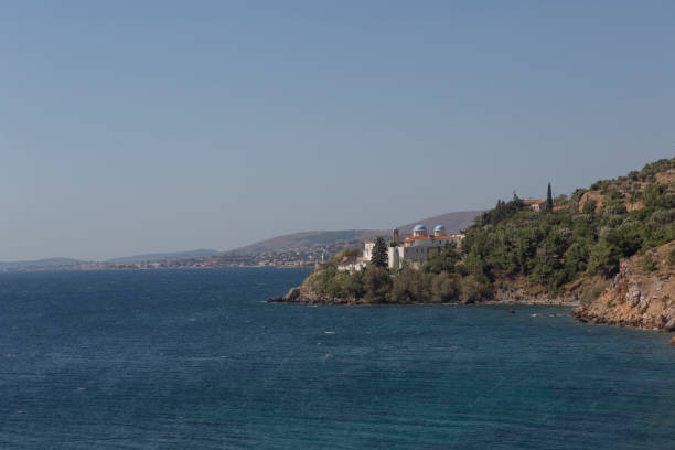 istock Coast of greek chios island at greece 1202474072