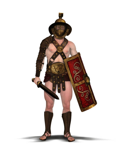 istock Roman Gladiator Ad Gladio Full Body 1202474747