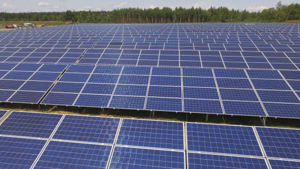 istock Beautiful Solar Panel Farm Ecology Power Conservation 1202478019