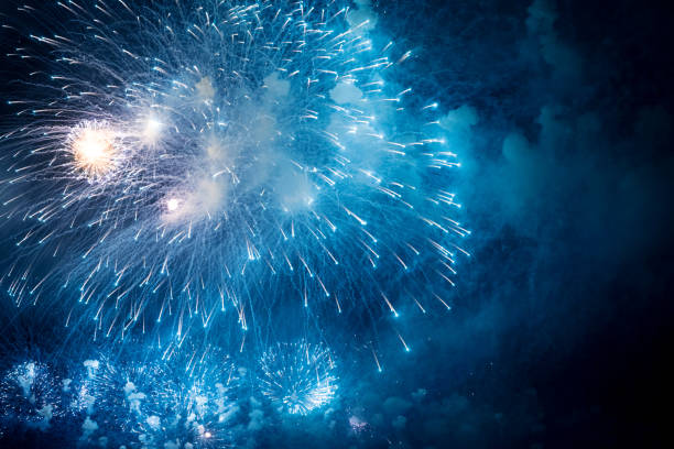 istock Fireworks against the night sky 1202482388