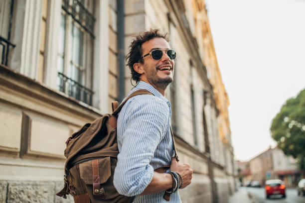 istock Hipster man in the city 1202483947