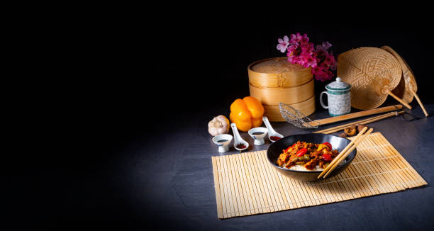 istock Hot roasted chicken with rice and vegetables 1202484296