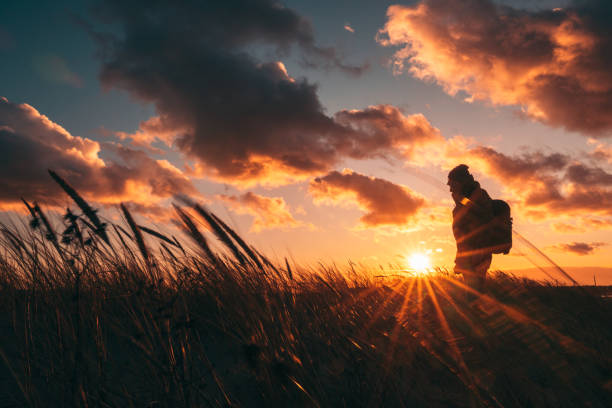 Walk at sunset