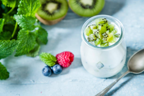 istock Greek yogurt with kiwi 1202487347
