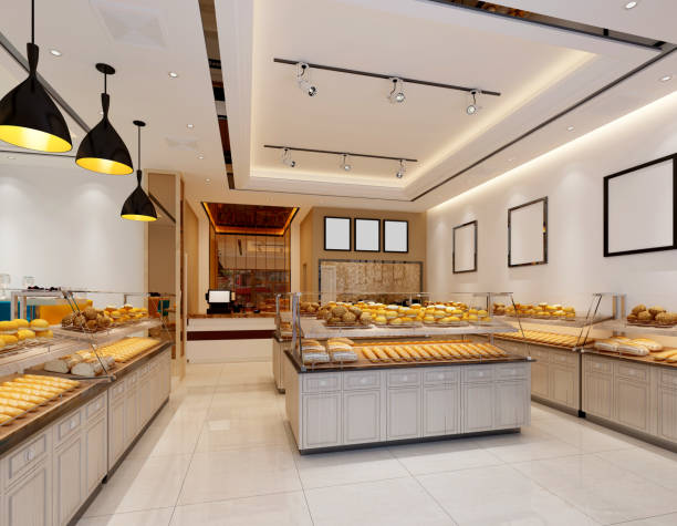 istock 3d render of bakery shop 1202487616