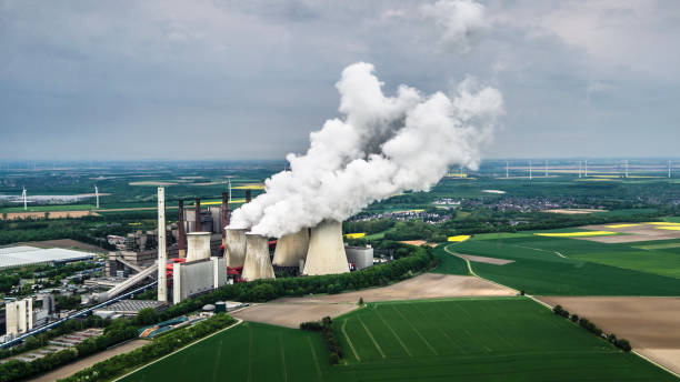 istock AERIAL: Landscape with Power Station - Germany 1202490237