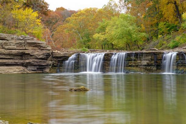 istock Cataract falls Indiana in the fall 1202495997