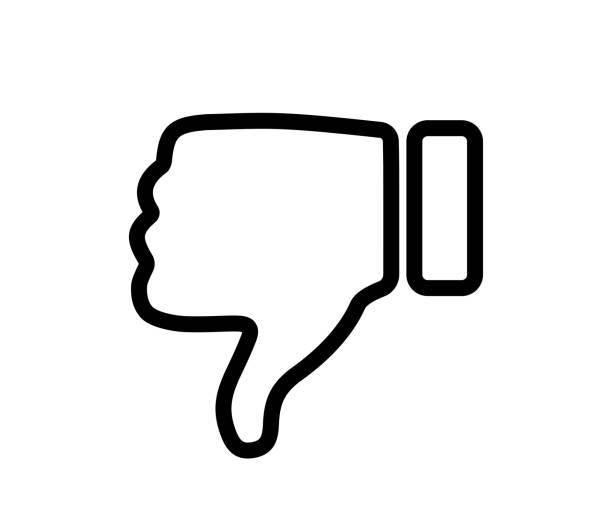 Dislike Icon, Vector Design Icon design, dislike thumbs down stock illustrations