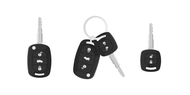 車のキー - car alarm点のイラスト素材／クリップアート素材／マンガ素材／アイコン素材