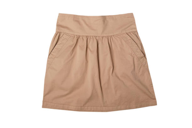 istock Brown skirt isolated on white background 1202498456