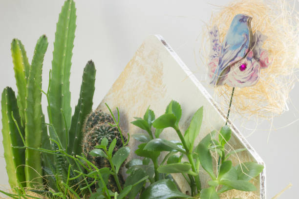 istock Flower arrangement in a wooden envelope 1202498686