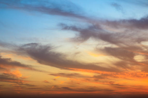 istock Beautiful sky and colorful clouds at dusk 1202499414