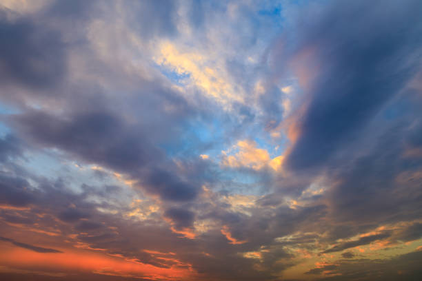 istock Beautiful sky and colorful clouds at dusk 1202500650