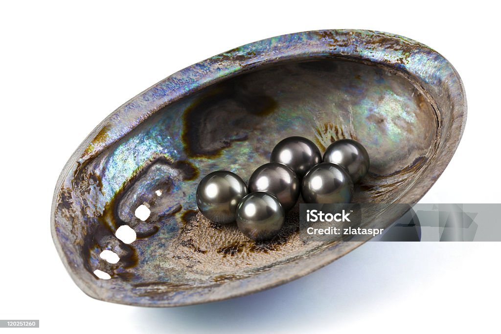 south vedere perle in una shell - Foto stock royalty-free di Perla nera