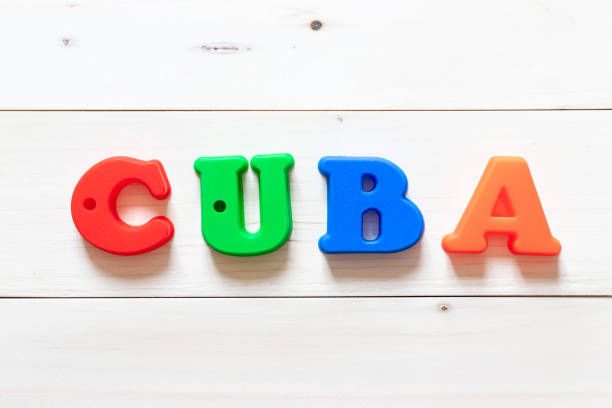 istock Letter block in word Cuba on white wood background 1202515285