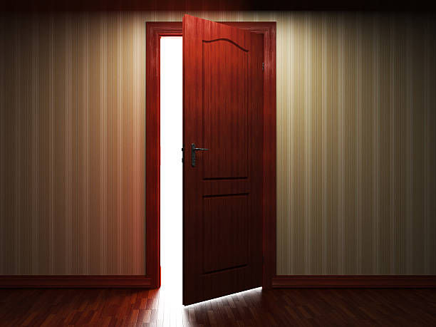 istock illuminated fabric wallpaper and door made in 3D 120251550