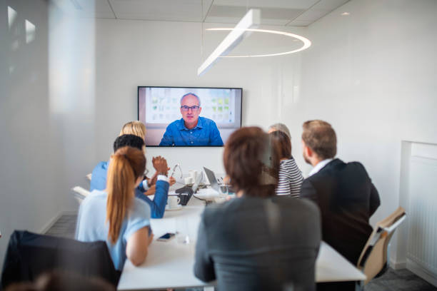 istock Business Associates Participating in Video Conference 1202520774