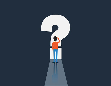 man and question mark, man in front of question mark, vector illustration, man and question mark, man in front of question mark, vector illustration