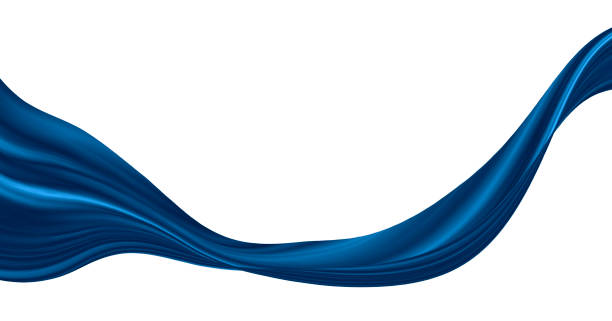 istock Abstract blue flying cloth isolated on white background with copy space 1202525121