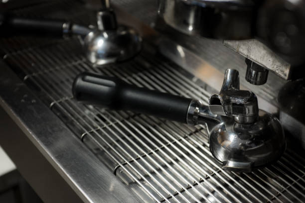 istock Proffesional coffee mashine, close up 1202527523