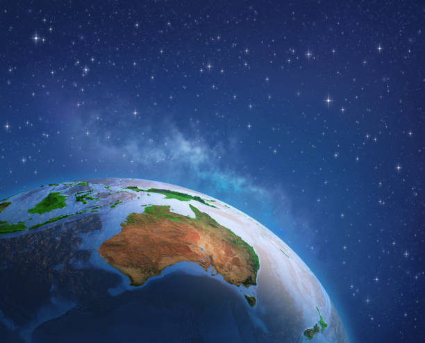 австралия из космоса - australia map стоковые фото и изображения