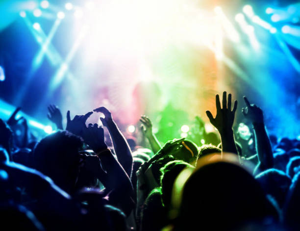 istock Cheering crowd at a concert. 1202533293