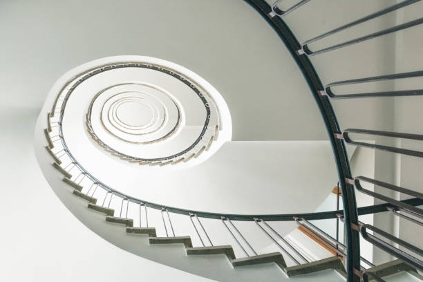 istock geometry of spiral staircase 1202533314
