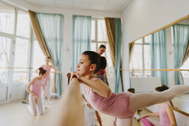 istock Little ballerina during the class 1202533746