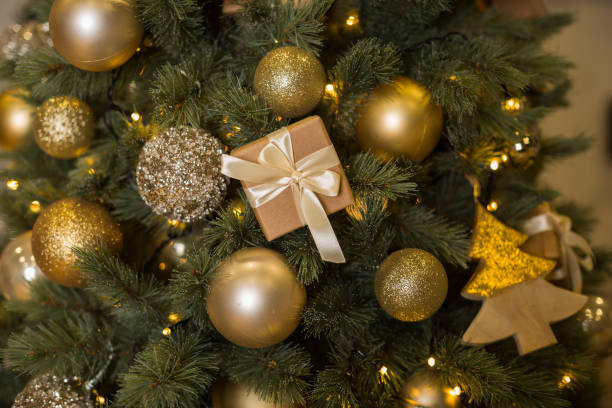 istock Christmas decor on the Christmas tree close-up 1202534119
