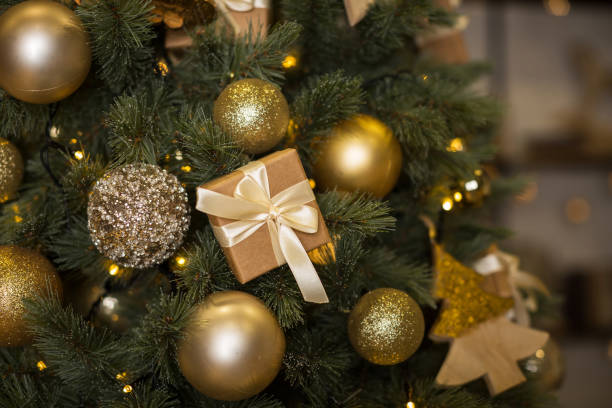 istock Christmas decor on the Christmas tree close-up 1202534139