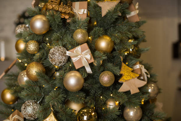 istock Christmas decor on the Christmas tree close-up 1202534910