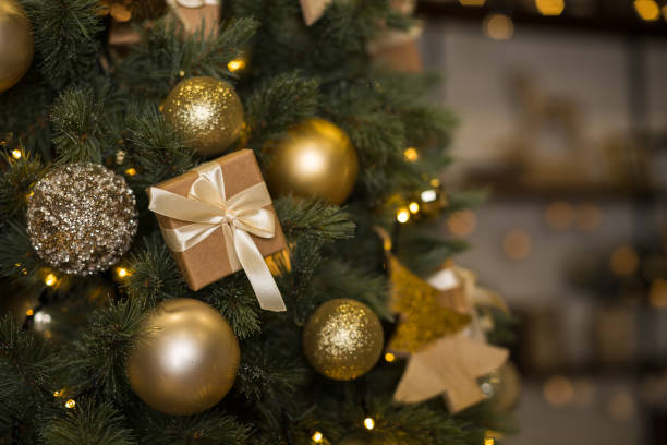 istock Christmas decor on the Christmas tree close-up 1202535018