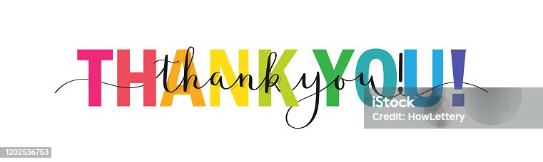 istock THANK YOU! colorful brush calligraphy banner 1202536753