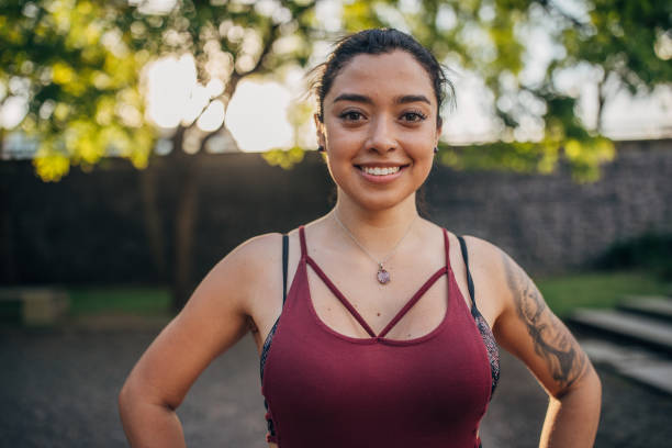 istock Fit lady before jogging in park 1202546608