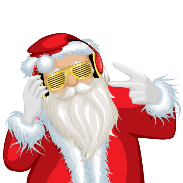 swaggy santa - bling bling celebrity diamond men stock-grafiken, -clipart, -cartoons und -symbole