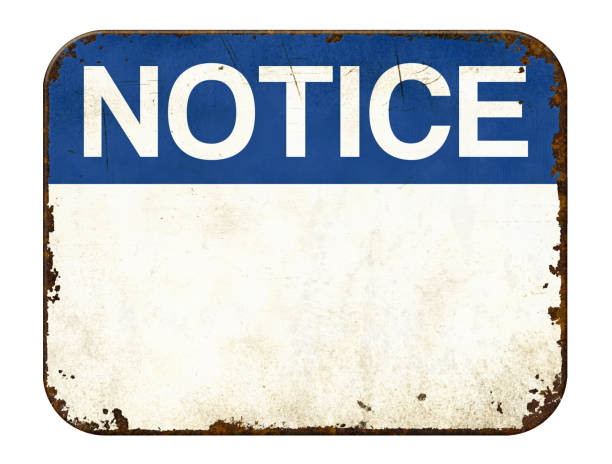 istock Empty vintage tin notice sign on a white background 1202549185