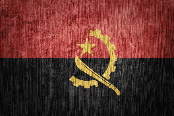 istock Grunge Angola flag. Angola flag with grunge texture. 1202549300