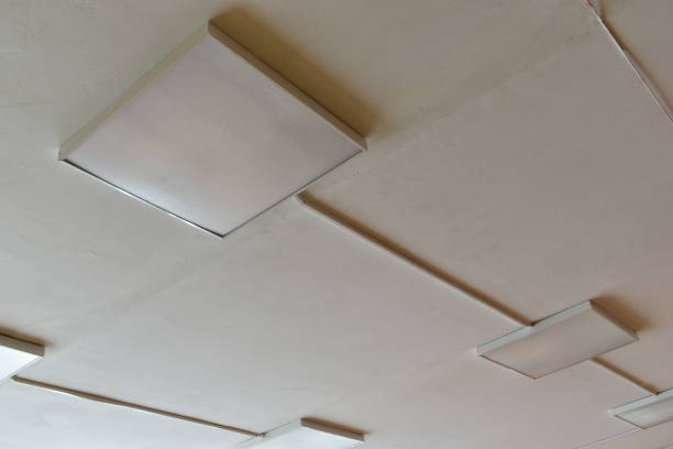 istock Yellow Euro ceiling with built-in lights 1202552484